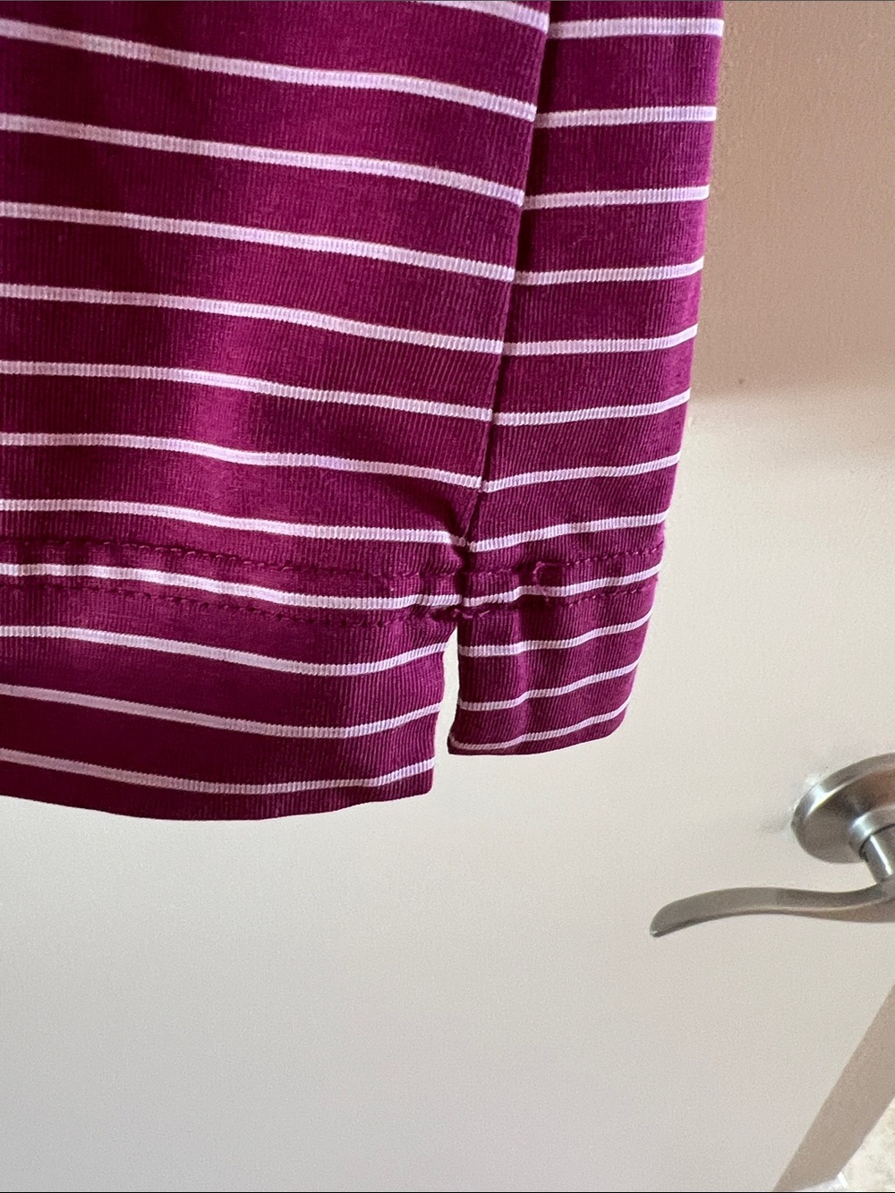 Nike Golf Women’s Polo Purple Striped - Picture 4 of 10